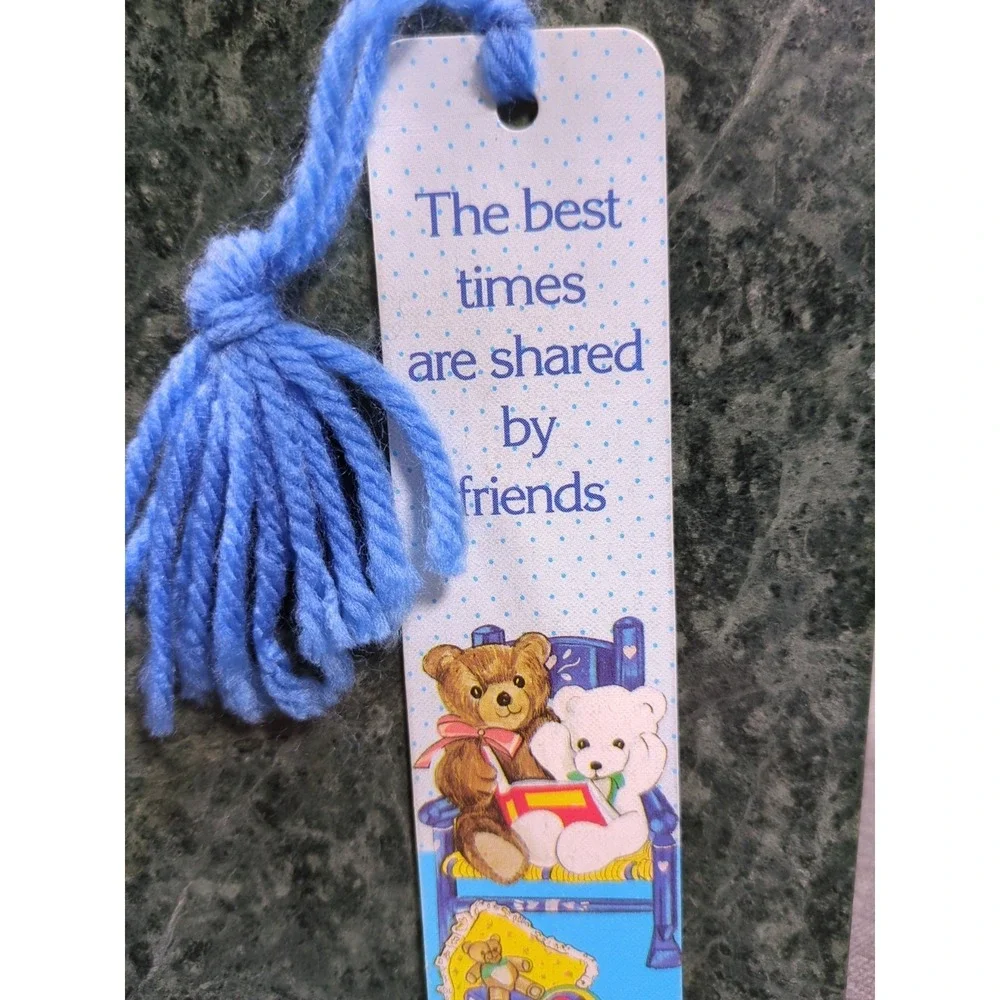 Vtg 1985 ANTIOCH Bearly Yours BOOKMARK 1985 The Best Times are Shared by Friends